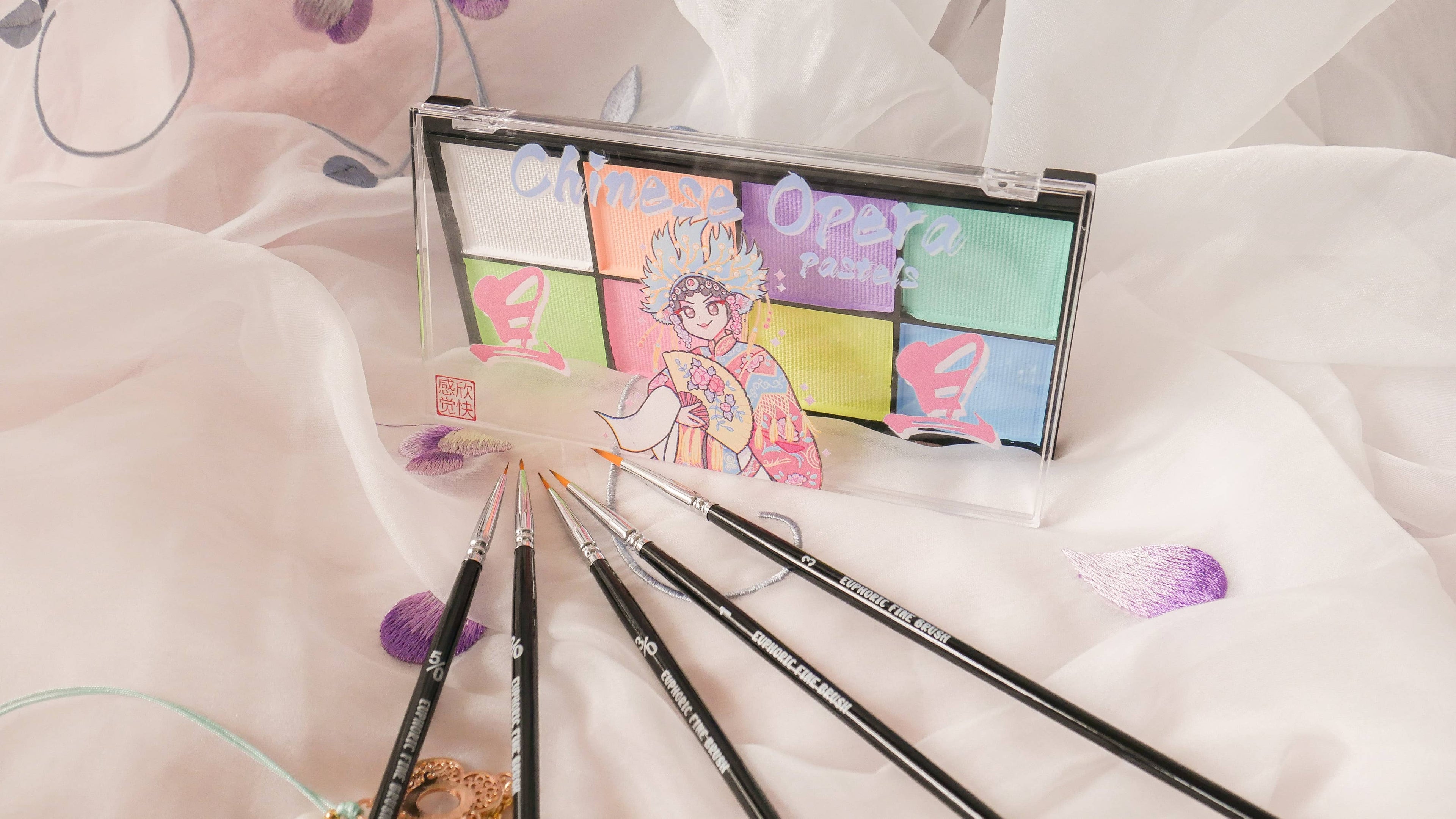 Chinese Opera Water-Activated Eyeliner Palettes