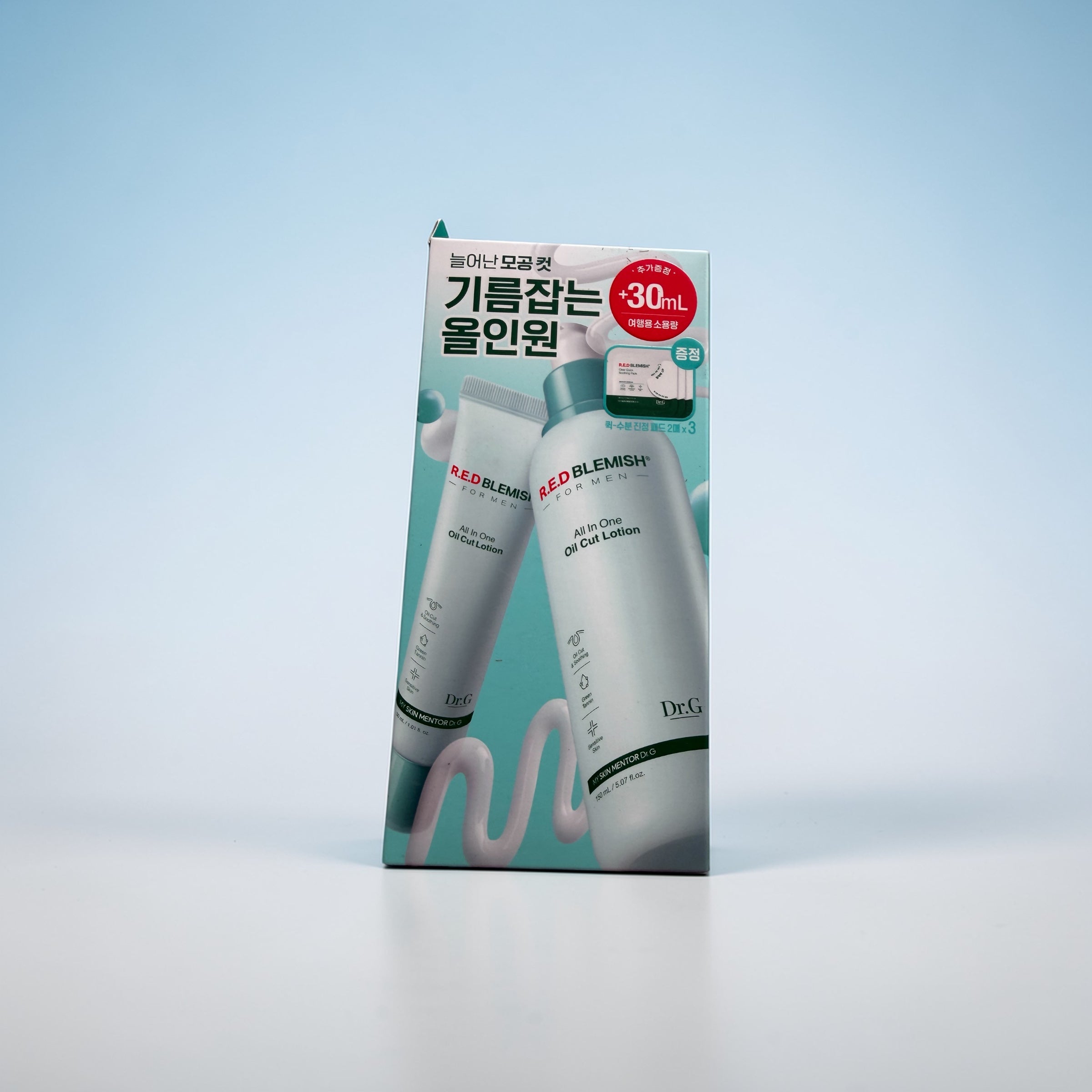 Dr.G Red Blemish For Men All‑In‑One Oil Cut Lotion — 150mL (+30mL + Pad Set)